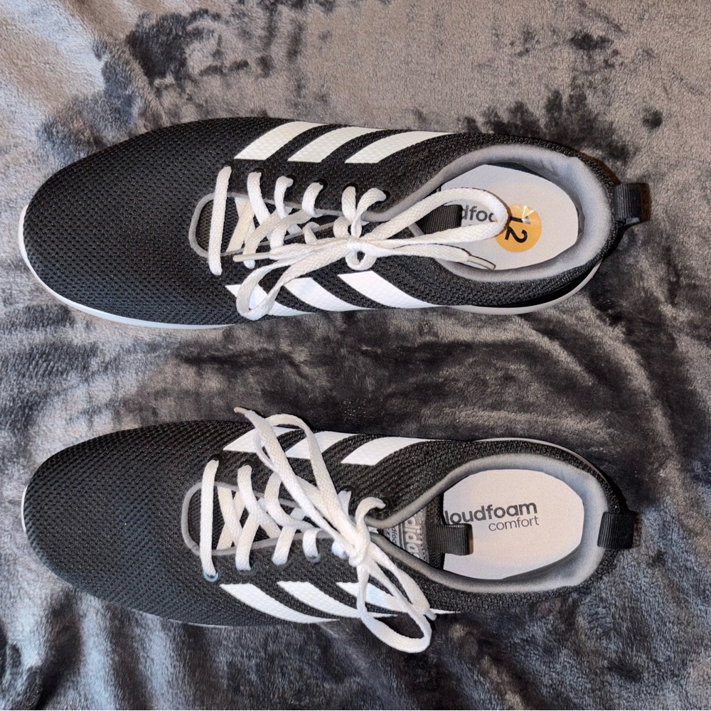 adidas Black and White Men's Athletic Shoes